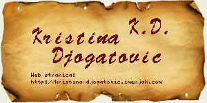 Kristina Đogatović vizit kartica